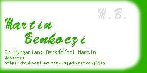 martin benkoczi business card